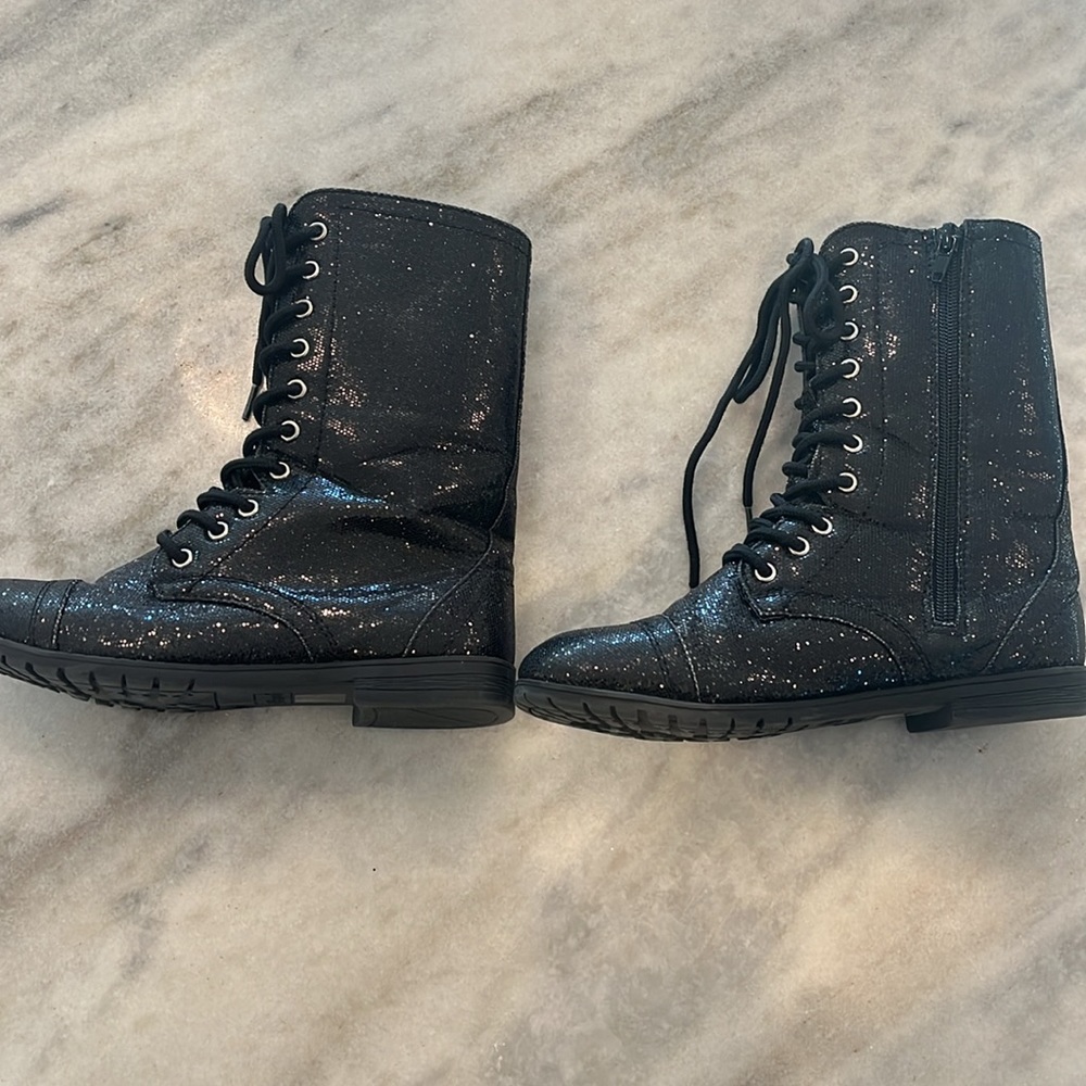 Balera Glittery Hip Hop Combat Boots, Size 4 - Picture 6 of 9